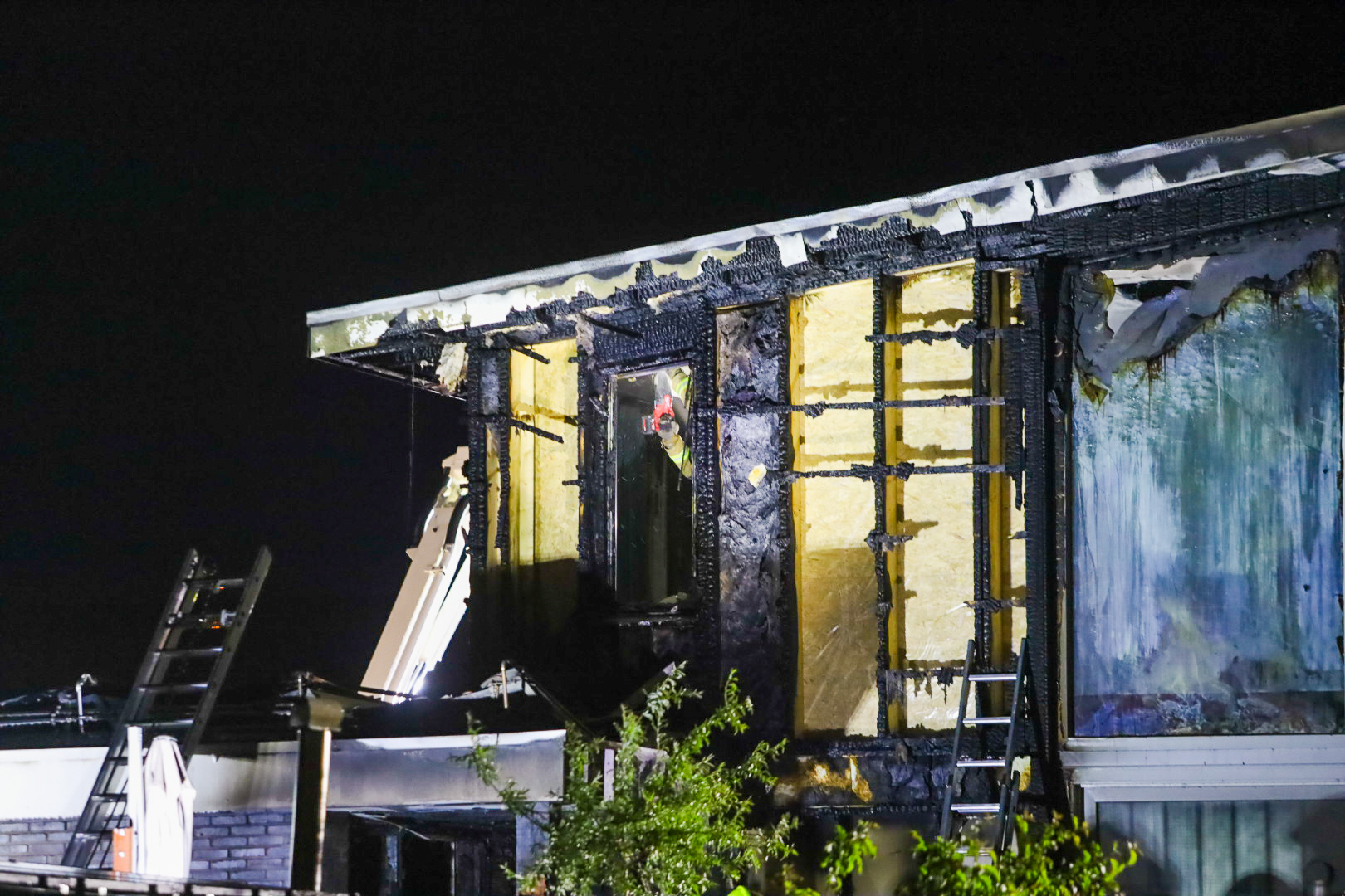 Uitslaande woningbrand aan de Rinze Wibbelinkstraat in Drachten